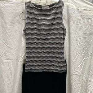 My Michelle Skirt and A. Byer top, size M, black and silver